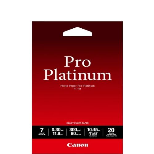 Canon PT-101 4"X6" Photo Paper Pro Platinum (20 sheets)