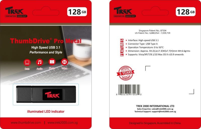 ThumbDrive Pro Metal 128GB