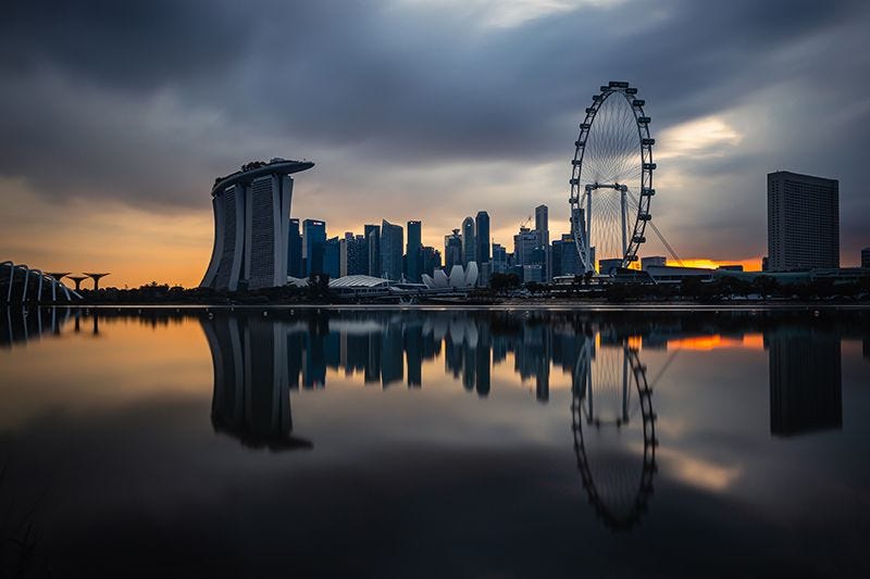 Singapore Urban Landscape on Premium Canvas Print (Urban_01)