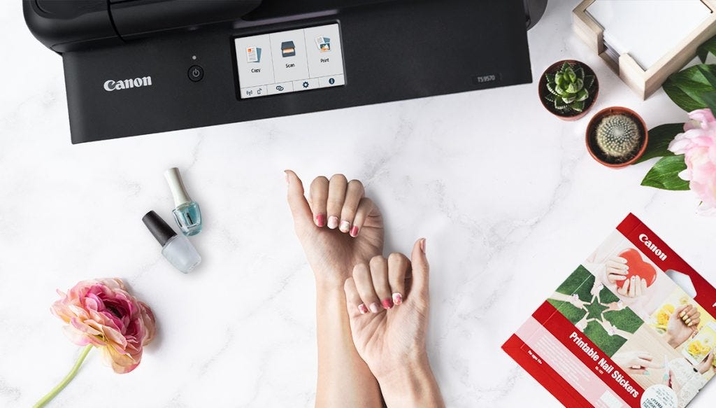 diy manicures with the canon nail sticker creator app canon insider